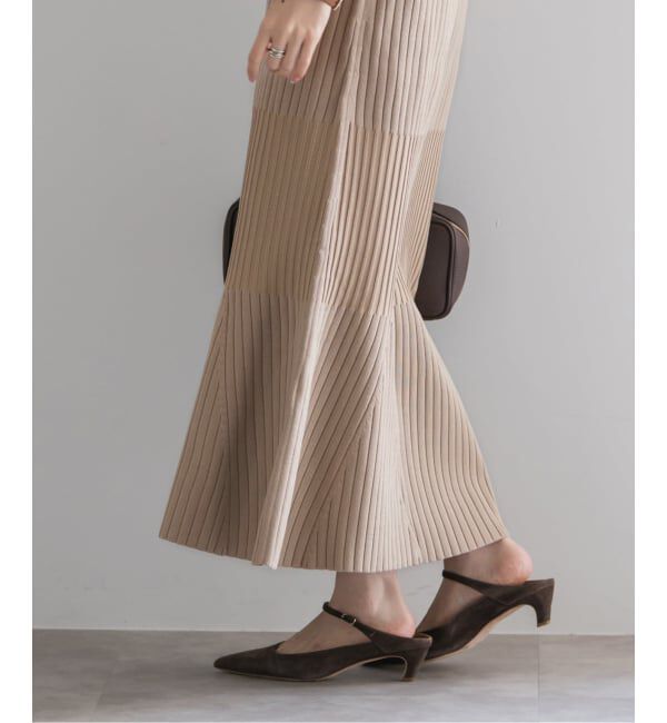 NOBLE「《WEB限定追加》【洗える】ランダムリブマーメイドニットワンピース2」|ワンピース|