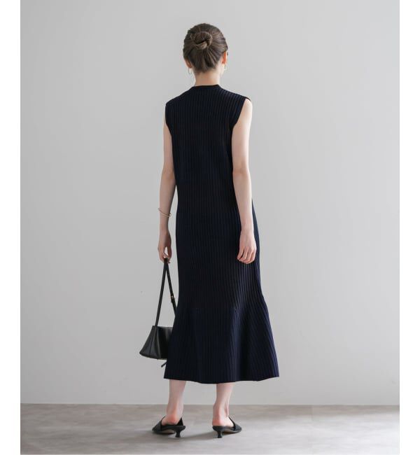 NOBLE「《WEB限定追加》【洗える】ランダムリブマーメイドニットワンピース2」|ワンピース|