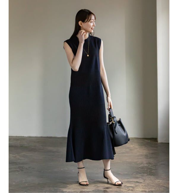 NOBLE「《WEB限定追加》【洗える】ランダムリブマーメイドニットワンピース2」|ワンピース|