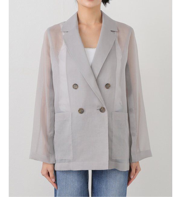 NOBLE「《追加》ソフトオーガンジーシアージャケット 3」|テーラードジャケット|