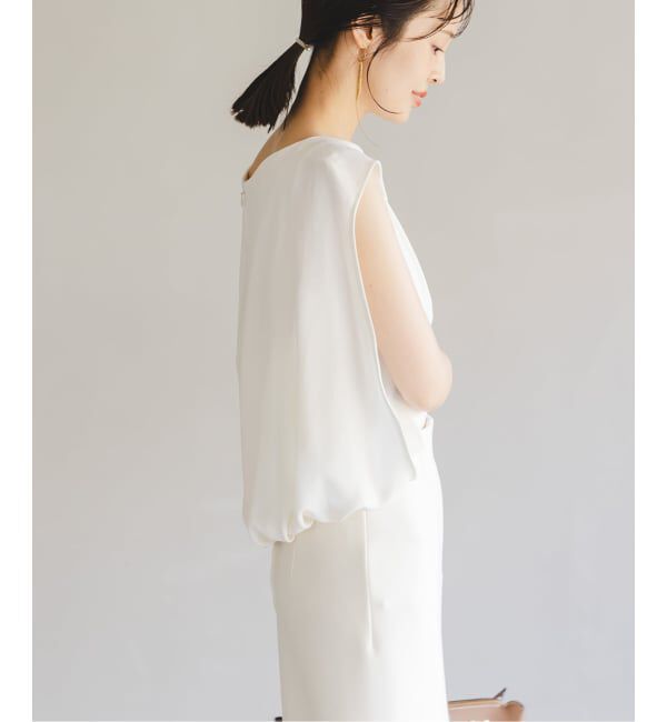 NOBLE「《WEB限定追加》【洗える】バルーンケープブラウス」|シャツ・ブラウス|