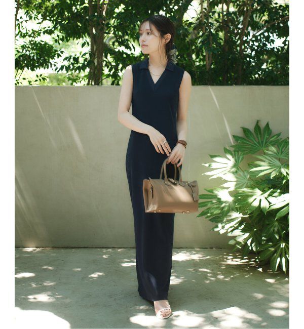 NOBLE「【NOBLE&times;L'AUBE BLANC】ミラノリブジャージワンピース」|ワンピース|