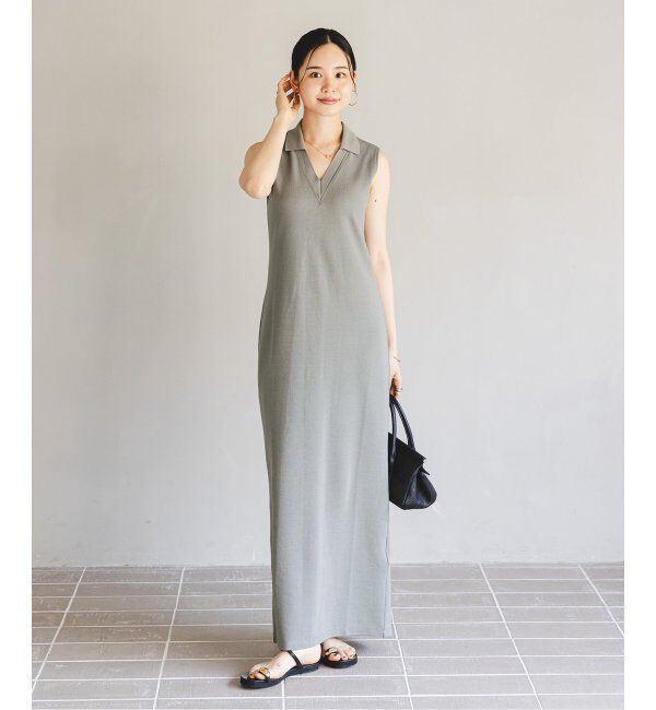 NOBLE「【NOBLE&times;L'AUBE BLANC】ミラノリブジャージワンピース」|ワンピース|