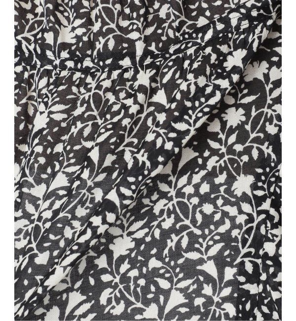 NOBLE「《追加4》【洗える】シャーリングフリルノースリブラウス」|シャツ・ブラウス|