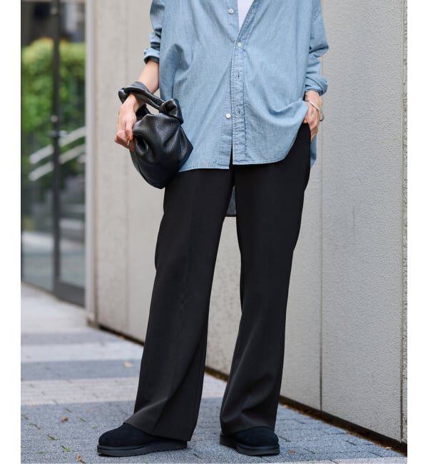 FRAMeWORK「≪一部カラーWEB限定 / 追加≫セミフレアパンツ」|スラックス|ブラック