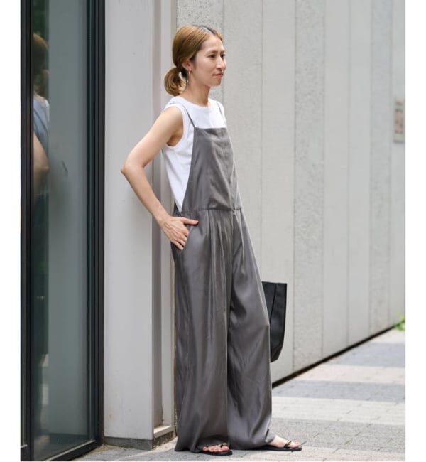 FRAMeWORK「≪追加≫キュプラツイルキャミサロペット 3」|オールインワン|