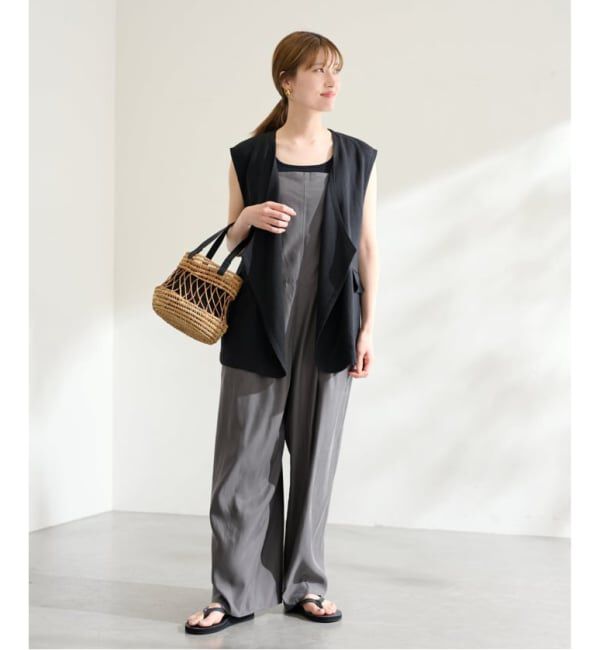 FRAMeWORK「≪追加≫キュプラツイルキャミサロペット 3」|オールインワン|