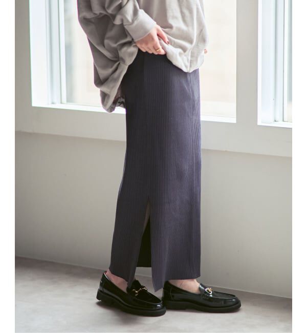 NOBLE「《追加・WEB限定カラー》トタンテレコタイトスカート」|スカート|ネイビー A