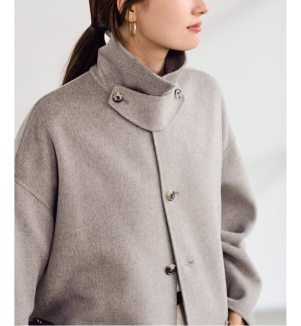 FRAMeWORK「≪追加≫ハミルトンバルカラーミドルコート」|ステンカラーコート|