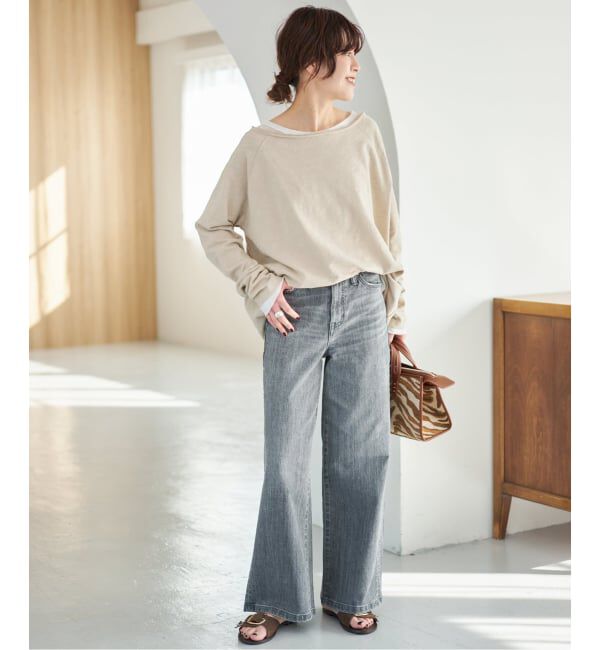 Spick and Span「《WEB限定 / 追加》コットンスラブクルーネックプルオーバー」|Tシャツ・カットソー|