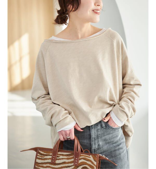 Spick and Span「《WEB限定 / 追加》コットンスラブクルーネックプルオーバー」|Tシャツ・カットソー|