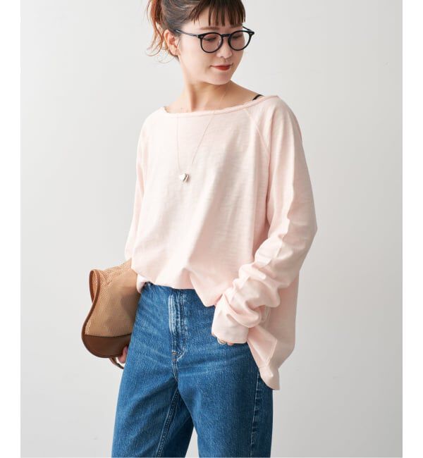 Spick and Span「《WEB限定 / 追加》コットンスラブクルーネックプルオーバー」|Tシャツ・カットソー|