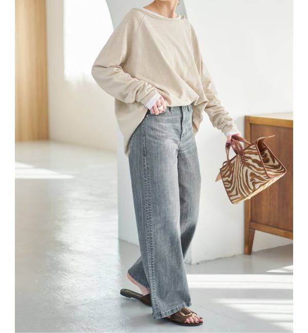 Spick and Span「《WEB限定 / 追加》コットンスラブクルーネックプルオーバー」|Tシャツ・カットソー|