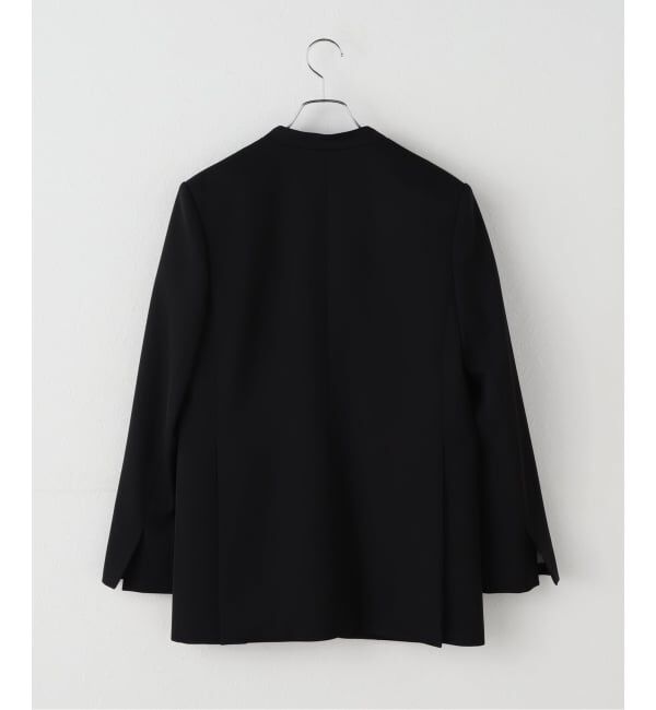 NOBLE「Vカラースキンジャケット」|ノーカラージャケット|