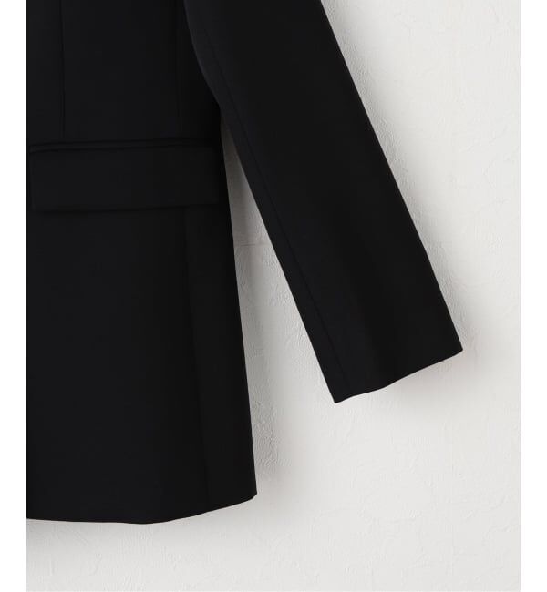 NOBLE「Vカラースキンジャケット」|ノーカラージャケット|