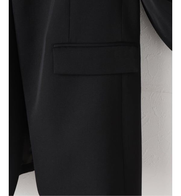 NOBLE「Vカラースキンジャケット」|ノーカラージャケット|