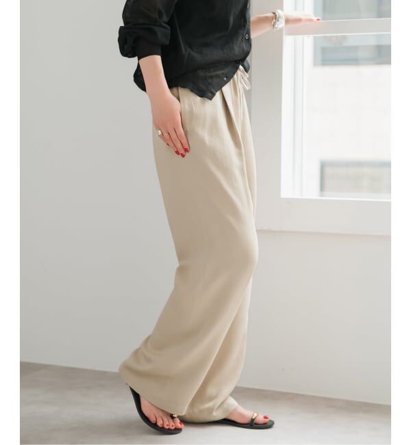 Spick and Span「《新色有り / 追加》ワッシャーサテンイージーパンツ」|その他|