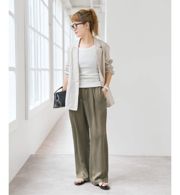 Spick and Span「《新色有り / 追加》ワッシャーサテンイージーパンツ」|その他|