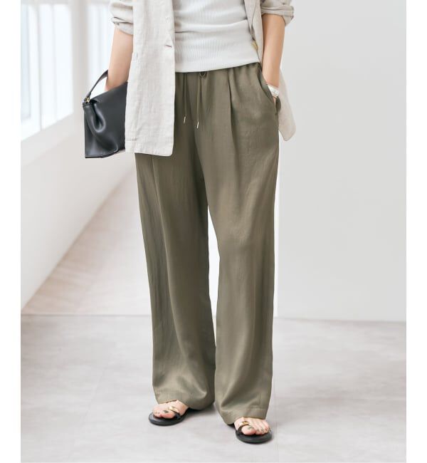 Spick and Span「《新色有り / 追加》ワッシャーサテンイージーパンツ」|その他|