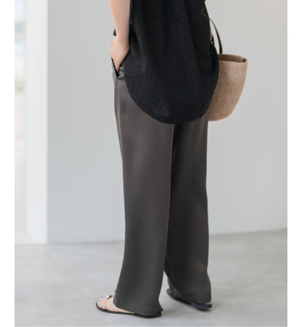 Spick and Span「《新色有り / 追加》ワッシャーサテンイージーパンツ」|その他|