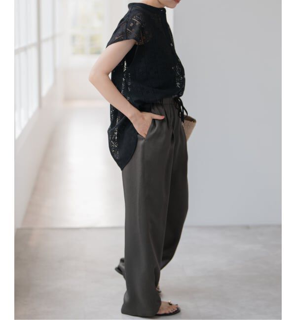 Spick and Span「《新色有り / 追加》ワッシャーサテンイージーパンツ」|その他|