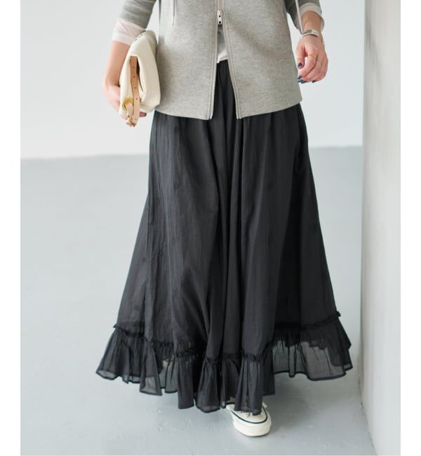 Spick and Span「《一部店舗+WEB限定予約》ドットエンブロイダリースカート」|スカート|