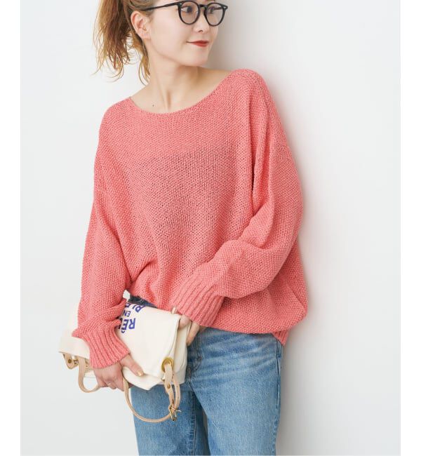 Spick and Span「《WEB限定カラー有り / 追加》ペーパーヤーン2WAYルーズプルオーバー」|ニット・セーター|