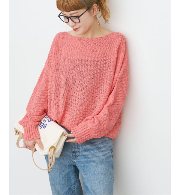 Spick and Span「《WEB限定カラー有り / 追加》ペーパーヤーン2WAYルーズプルオーバー」|ニット・セーター|