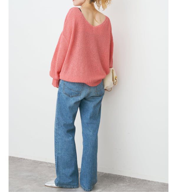 Spick and Span「《WEB限定カラー有り / 追加》ペーパーヤーン2WAYルーズプルオーバー」|ニット・セーター|