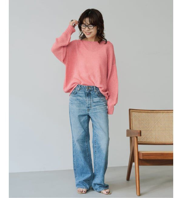 Spick and Span「《WEB限定カラー有り / 追加》ペーパーヤーン2WAYルーズプルオーバー」|ニット・セーター|