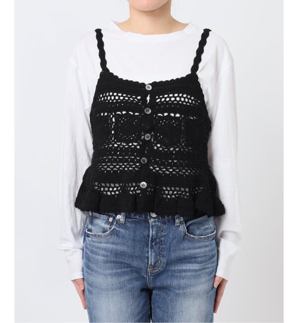 Spick and Span「コットンカギ針 ニットキャミソール」|キャミソール|