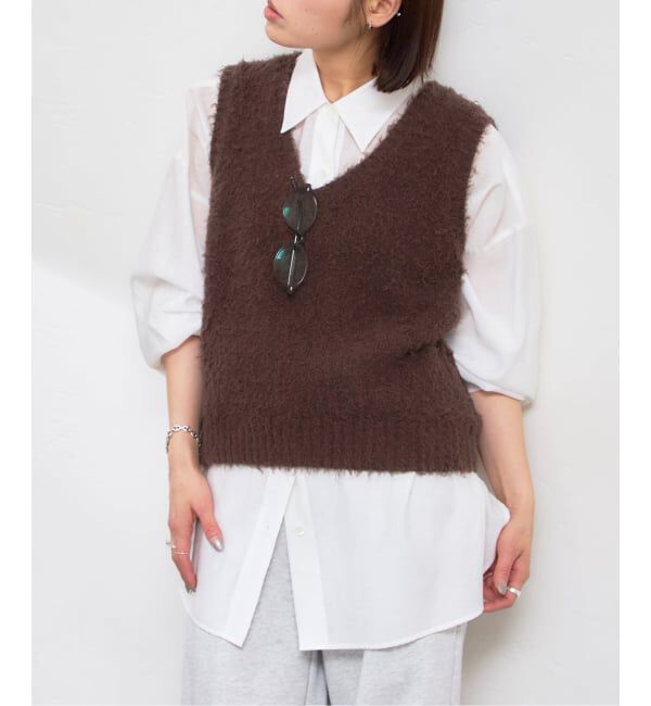 U by SPICK&SPAN「コットンシャギーニットベスト」|ベスト・ジレ|