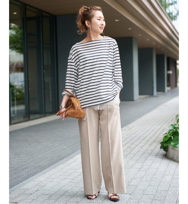 Spick and Span「シアーボーダーTシャツ」|Tシャツ・カットソー|