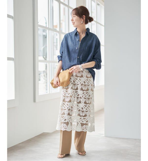 Spick and Span「シャンブレールーズシャツ」|シャツ・ブラウス|