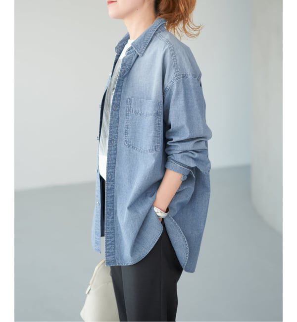 Spick and Span「シャンブレールーズシャツ」|シャツ・ブラウス|