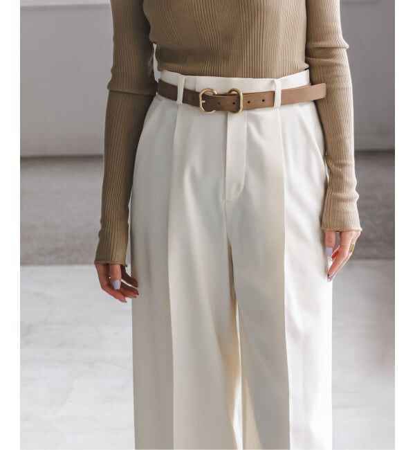 NOBLE「《追加・WEB限定カラー》エステルツイルストレッチスラックスパンツ」|スラックス|