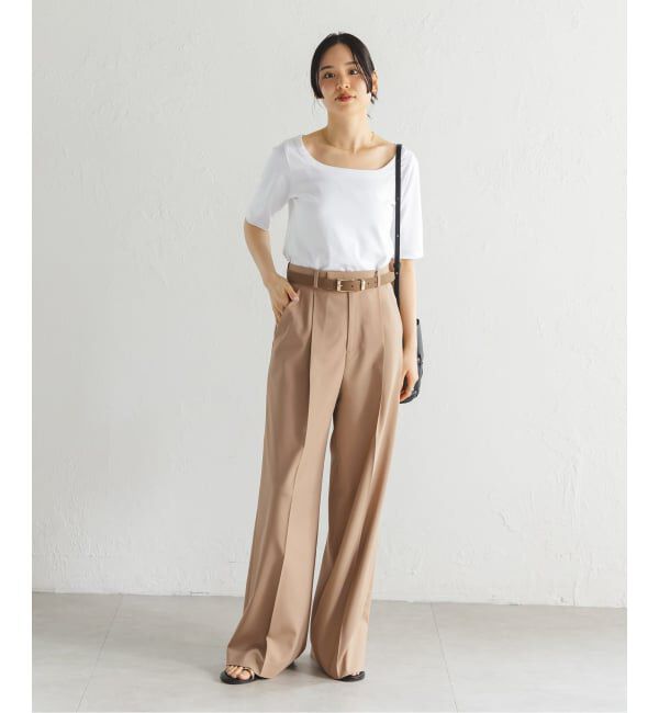 NOBLE「《追加・WEB限定カラー》エステルツイルストレッチスラックスパンツ」|スラックス|