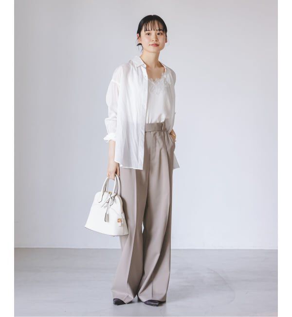 NOBLE「《追加・WEB限定カラー》エステルツイルストレッチスラックスパンツ」|スラックス|