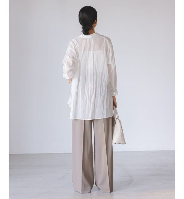 NOBLE「《追加・WEB限定カラー》エステルツイルストレッチスラックスパンツ」|スラックス|