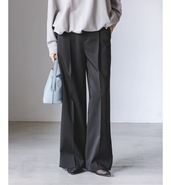 NOBLE「《追加・WEB限定カラー》エステルツイルストレッチスラックスパンツ」|スラックス|