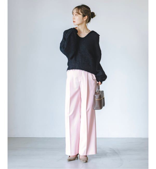 NOBLE「《追加・WEB限定カラー》エステルツイルストレッチスラックスパンツ」|スラックス|