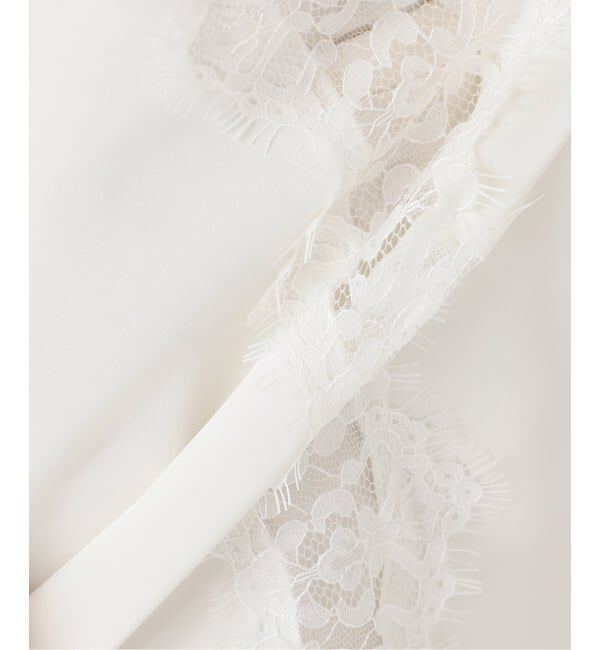 NOBLE「ルナサテンレースアシンメトリーキャミ」|キャミソール|