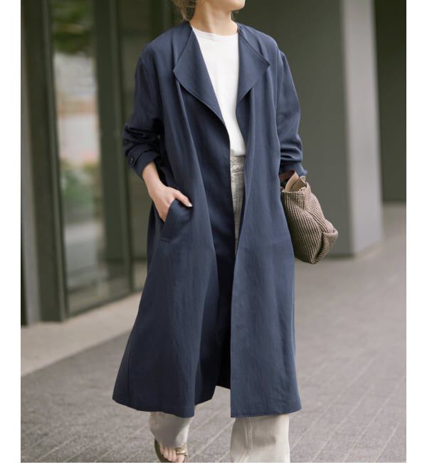 Spick and Span「ノーカラーコート」|ノーカラーコート|
