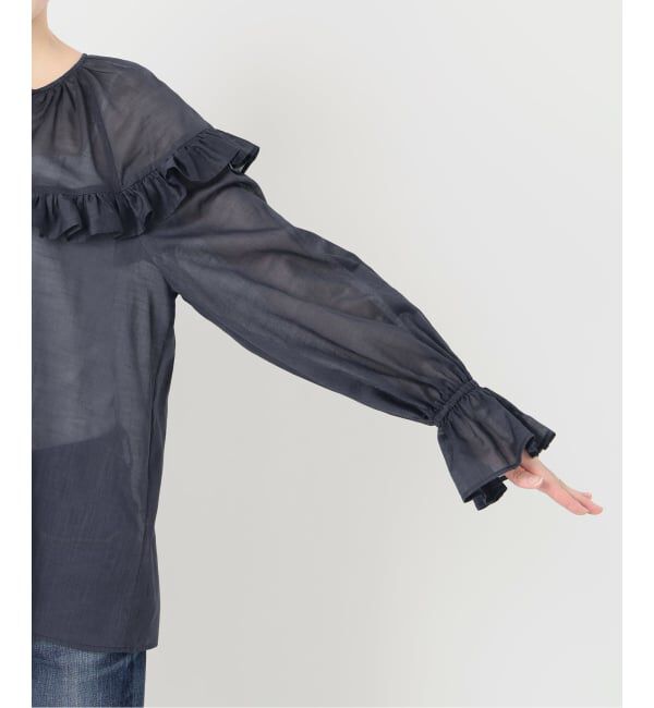 Spick and Span「コットンラミーローンフリルブラウス」|シャツ・ブラウス|