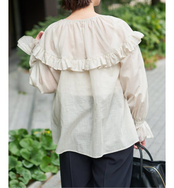 Spick and Span「コットンラミーローンフリルブラウス」|シャツ・ブラウス|