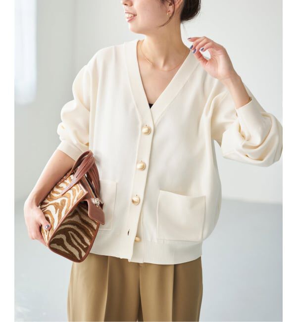 Spick and Span「《一部店舗+WEB限定/追加予約》ウォッシャブルVネックカーディガン」|カーディガン|