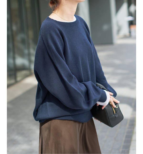 Spick and Span「《26SS 新作/追加 》 ニュアンスコクーンバルキーニット」|ニット・セーター|ネイビー