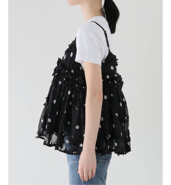 Spick and Span「《追加》crinkle crinkle crinkle 別注3D embroidery dot camisole*」|キャミソール|