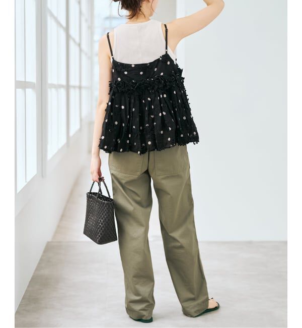 Spick and Span「《追加》crinkle crinkle crinkle 別注3D embroidery dot camisole*」|キャミソール|