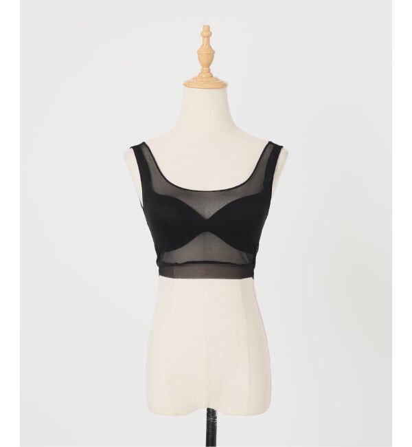 NOBLE「《追加》NICENICE MOMENT/ナイスナイスモーメント MESH BRA TANK」|インナー|ブラック